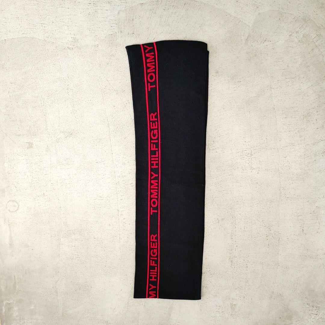 tommy school muffler トミーヒルフィガー　リブ編み　マフラー