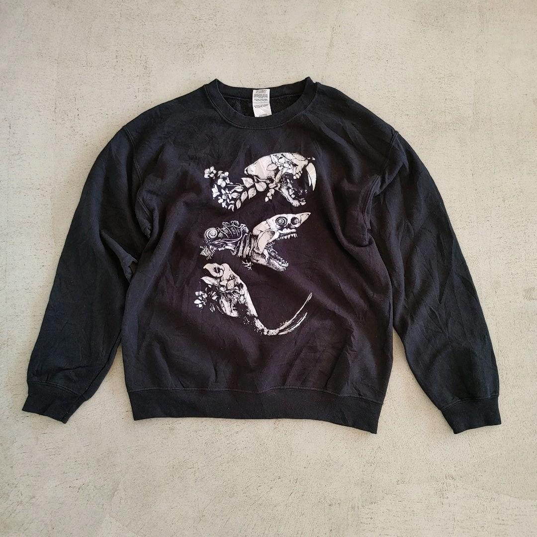 usused  fossil print sweat M 古着　ユーズド　ビンテージ　プリントスウェット　化石　FOSSIL ギルダン　M