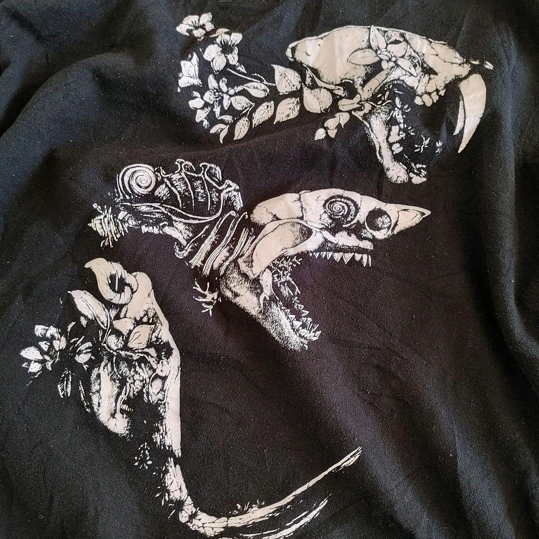 usused  fossil print sweat M 古着　ユーズド　ビンテージ　プリントスウェット　化石　FOSSIL ギルダン　M