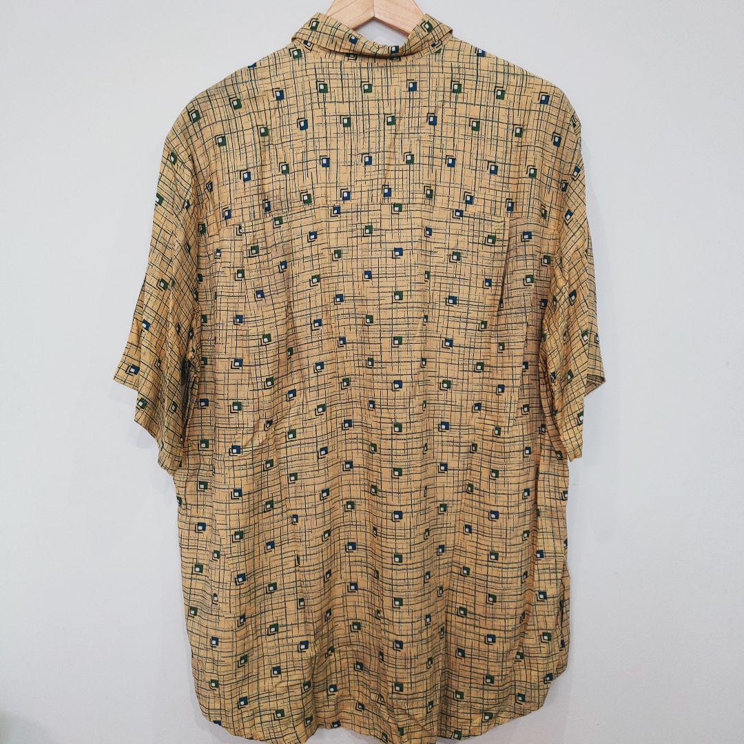 Rayon allover shirts L レーヨン　柄シャツ