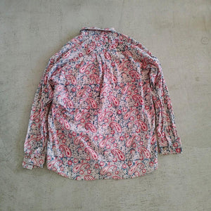 古着ユーズド　バティック柄　シャツ　エスニック柄　柄シャツL