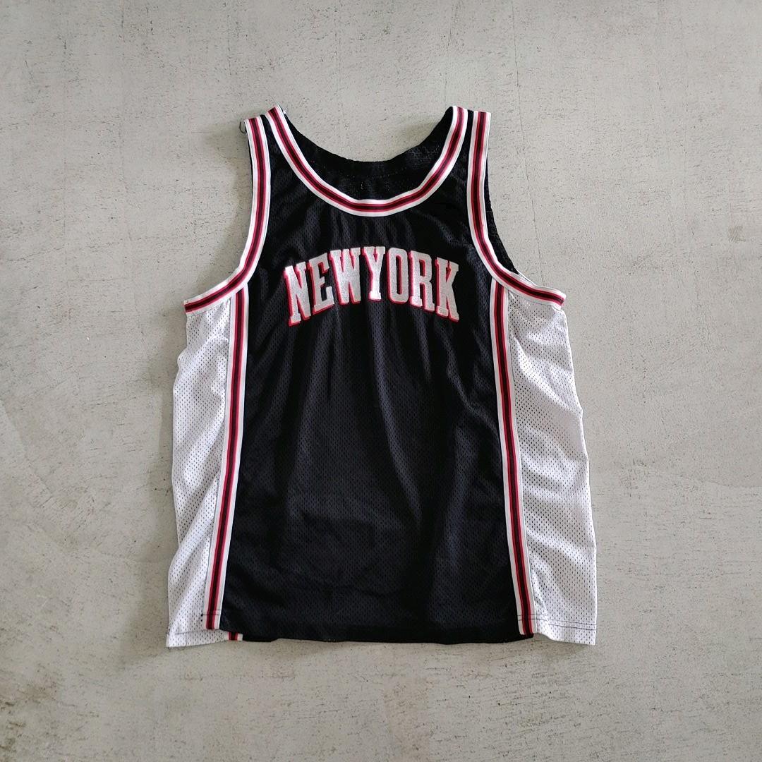 古着　ニューヨークロゴ　メッシュタンクトップ NEWYORK