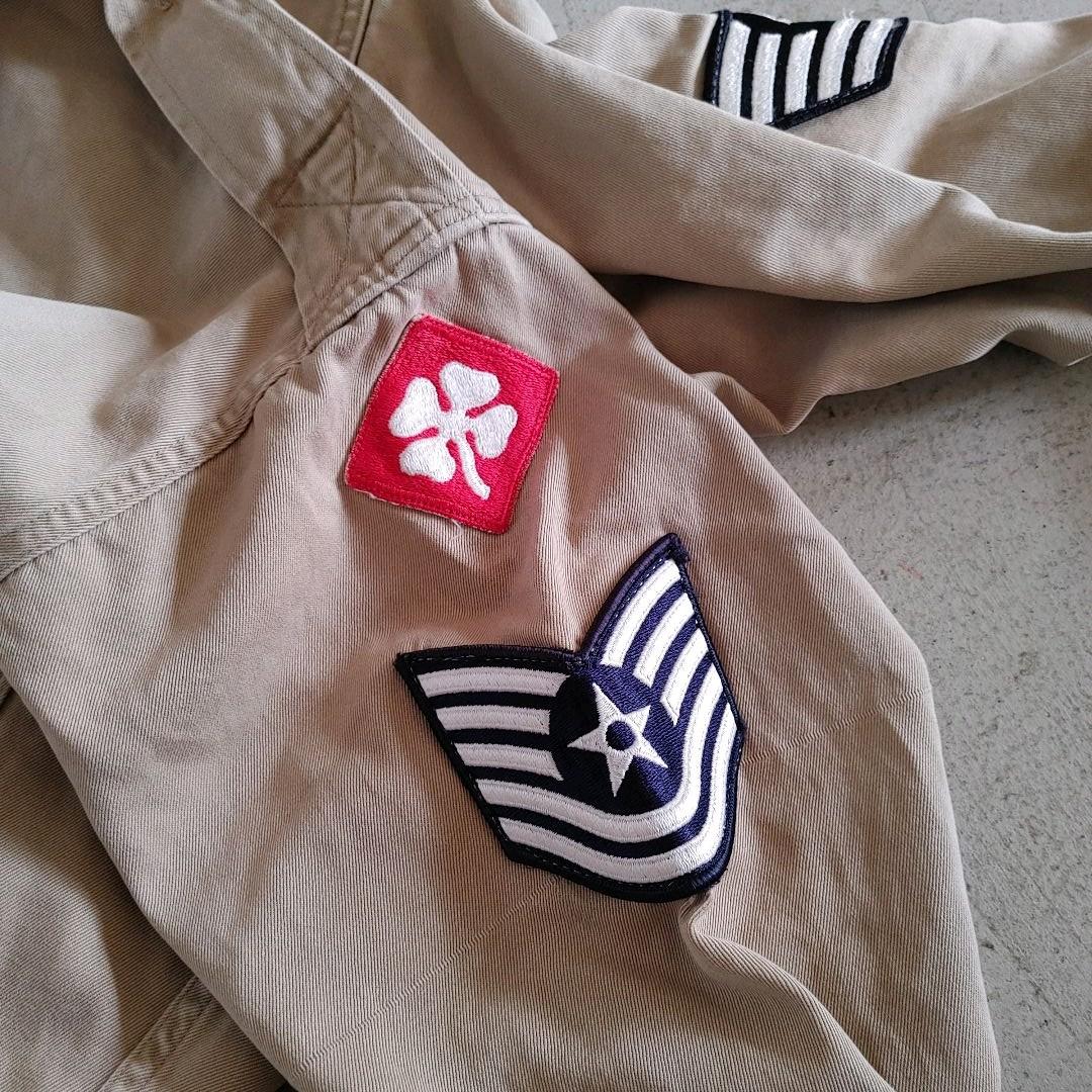 used military twill wappen shirts 古着　ユーズド　ミリタリーツイルシャツ　ワッペンシャツ