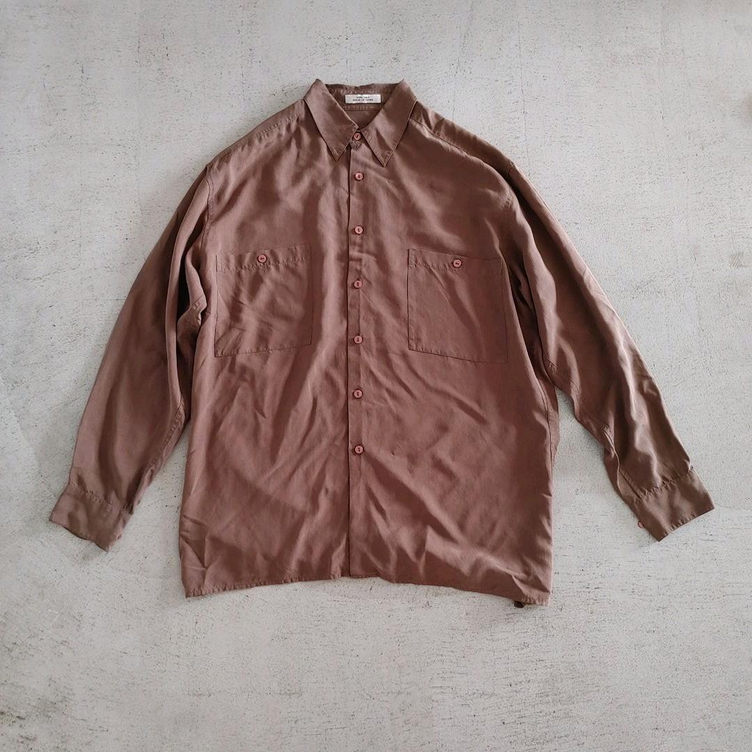 Used Silk 100% Workshirts M 古着　ユーズド　シルク100 シャツ