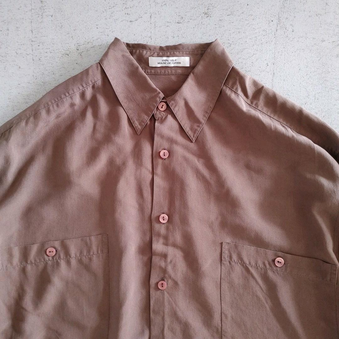 Used Silk 100% Workshirts M 古着　ユーズド　シルク100 シャツ