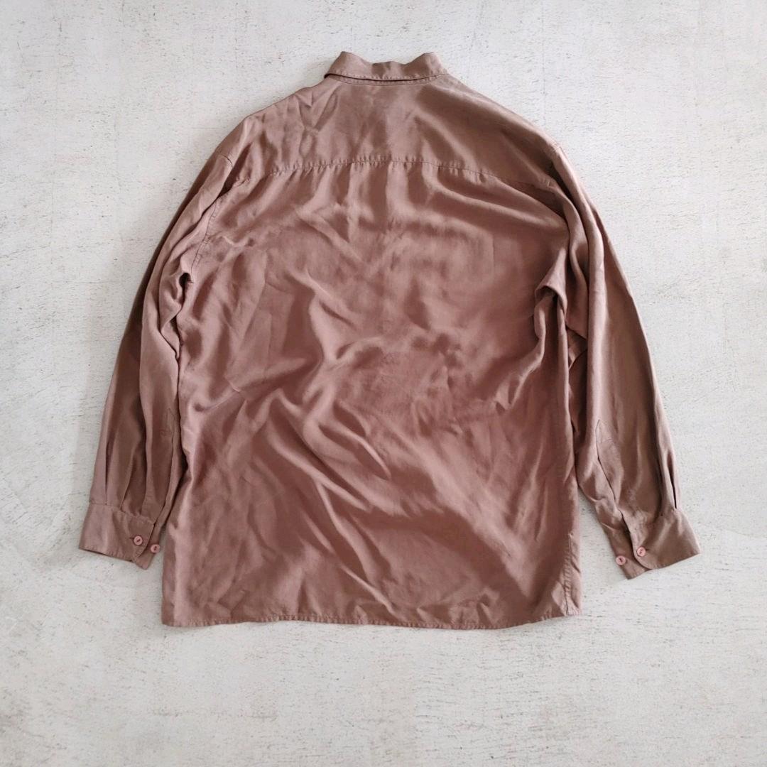 Used Silk 100% Workshirts M 古着　ユーズド　シルク100 シャツ