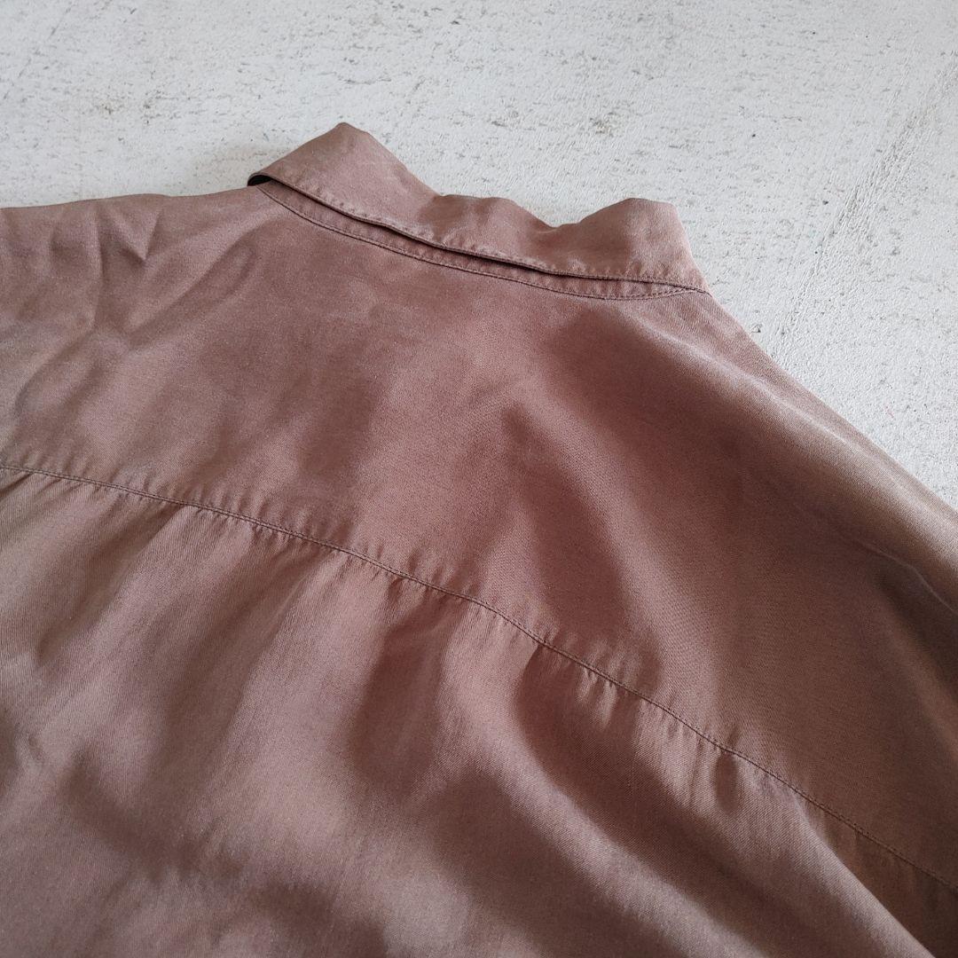 Used Silk 100% Workshirts M 古着　ユーズド　シルク100 シャツ