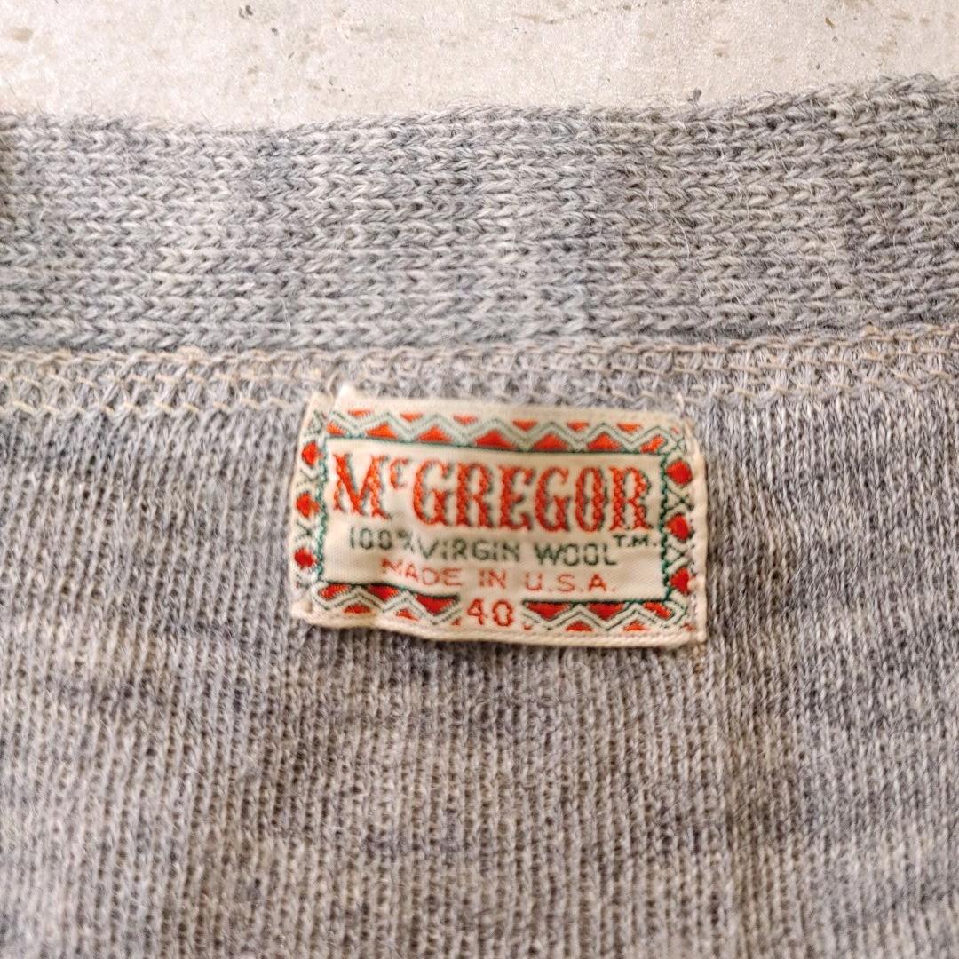 MCGREGOR Old knit cardigan 40　ビンテージ　マクレガー　ニットカーディガン