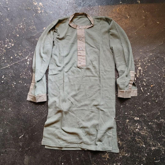 Deadstock Swedish ARMY Waffle Henley Tee L　スウェーデン　サーマルヘンリー