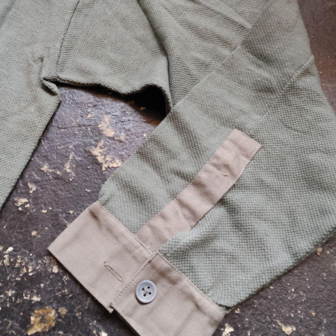 Deadstock Swedish ARMY Waffle Henley Tee L　スウェーデン　サーマルヘンリー