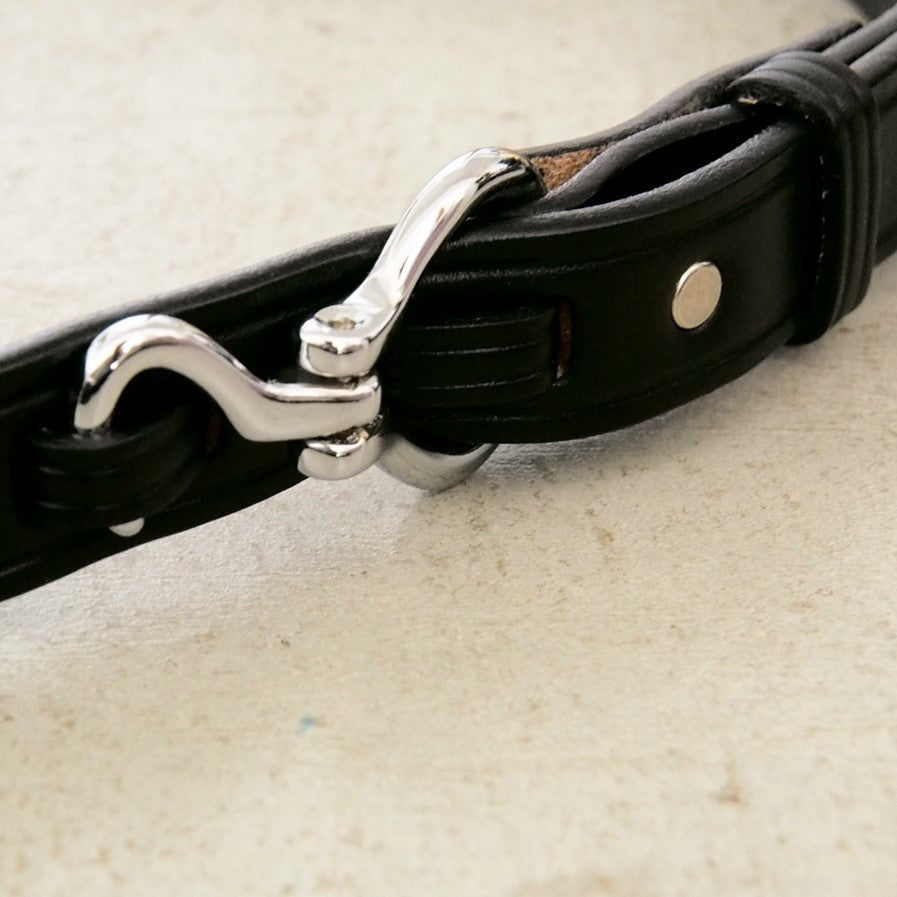 別注　TROY LEATHER BELT トリ― レザーベルト フックベルト　ナローベルト